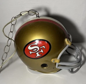 Vintage NFL San Francisco 49ers Helmet Chain Hanging Light Lamp Rare - Picture 1 of 4