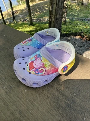 CROCS Niño Pequeño Clásico Peppa Pig Zuecos Lavanda Zapatos Talla C4 Bebé Niña Niño Foto 1 de 4