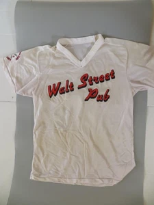 Vintage Walt Street Pub Shirt Herren Large weiß rot Bank Softball League 1987 80er - Bild 1 von 6