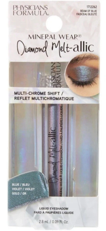Physicians Formula Mineral Wear Diamond Melt-Allic, Liquid Blue Beam of Blue-NEW - Image 1 of 4
