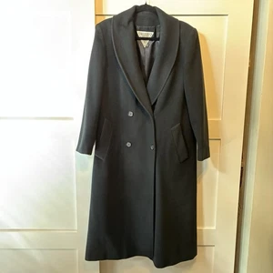 Lord and Taylor J Percy Wool women Coat Black , Double breasted 6 - Picture 1 of 10