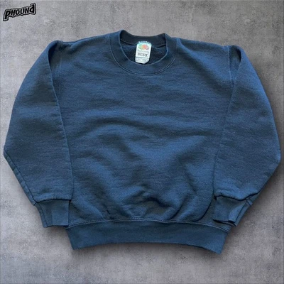 Sudadera Fruit of the Loom para niños negra manga larga cuello redondo talla L 14/16 Foto 1 de 4