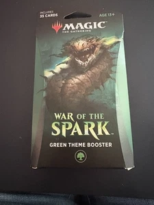 NIP Magic the Gathering War Of The Spark Green Theme Booster 35 Cards Sealed MTG - Picture 1 of 2