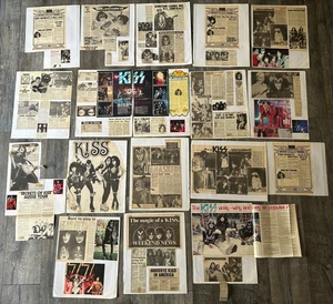Kiss Clippings Lot Australien Sammelalbum Zeitungsartikel Vintage Kiss Aucoin - Bild 1 von 12