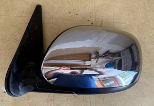 2004 Toyota Tundra Folding Power Mirror Black / Chrome Driver Side LH Left - Picture 1 of 8