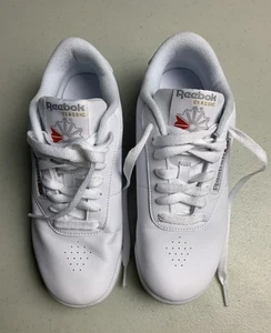 Reebok Classic Damengröße 6,5 weiß Training Walking Sneaker Schuhe 30500 gebraucht, in einwandfreiem Zustand - Bild 1 von 13