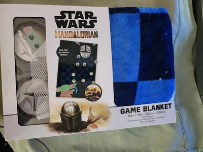 Star Wars Mandalorian Plush Game Blanket 60x90  New Factory Sealed  Box - Image 1 of 2