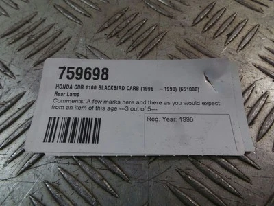 1997 HONDA CBR 1100 XX ALL VARIANTS  Rear Tail Light Lamp — 第 1/4 张图片