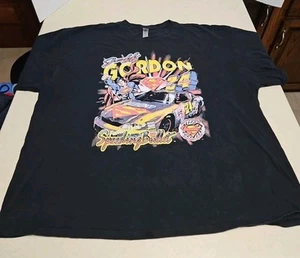 Vintage 90s 3XL Jeff Gordon Superman T-Shirt No Back Hit Speeding Bullet Nascar - Picture 1 of 4