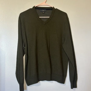 CLUB ROOM dunkelgrüner Pullover aus Merinowollmischung Größe L weich Professor Academia - Bild 1 von 8