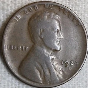 1924 D Lincoln Cent Good. True Auction - Picture 1 of 2