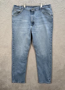 Wrangler Jeans Mens 40x32 Blue Denim Workwear Western Rancher Rodeo Chore Barn - Picture 1 of 9