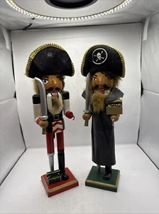 Pirate Nutcracker -Wooden -Set of 2 - 14 inch - Picture 1 of 7