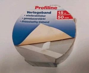 👍🫠 Profiline Verlegeband 15m 👍 50 mm wiederablösbar, gewebeverstärkt - Bild 1 von 4