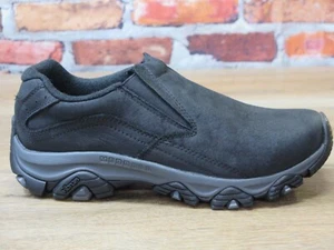 Men's Merrell Moab Adventure Moc Slip-On Hiking Shoe Black Leather *J003817/W - Picture 1 of 7