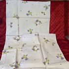 Vintage Bombay Dyeing Mills Cloth Set Of Pillowcases purple Roses 16”x26”