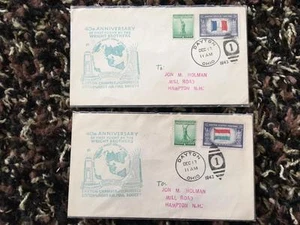 (2) 17. Dezember 1943 Ersttagsbrief 40. Jahrestag des 1. Fluges von Wright Bros Ohio - Bild 1 von 2