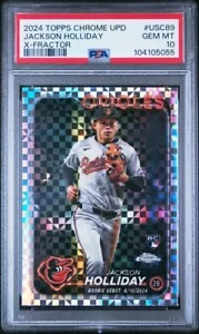 2024 TOPPS CHROME UPDATE X-FRACTOR #USC89 JACKSON HOLLIDAY ROOKIE RC PSA 10 - Picture 1 of 2