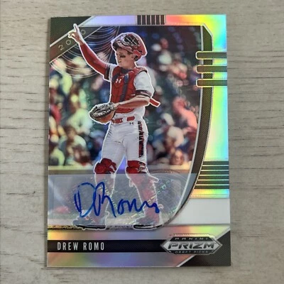 2020 Prizm Draft Picks Drew Romo Base Autos #PDP35 Silver Prizm Rockies  - Image 1 of 2