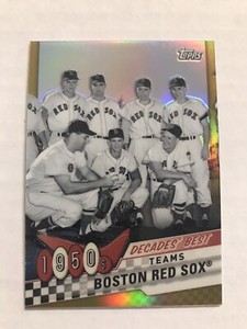2020 Topps Series 2 BOSTON RED SOX Decades' Best CHROME GOLD REFRACTOR /50 DBC-4