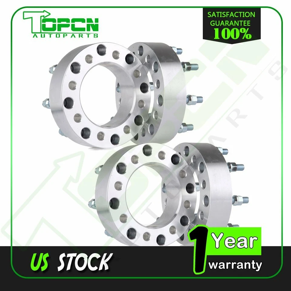 4P Wheel Spacers 8x6.5 to 8x180 2" Adapter For 1999-2004 Chevy Silverado 2500 - Image 1 of 4