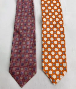 Lot Of 2 ROBERT TALBOTT BEST OF CLASS 100% SILK NECKTIE TIES •blemishes - Picture 1 of 12