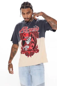 Poison Men's Officially Licensed In Poison We Trust Heavy Metal Rock Tee T-Shirt - Picture 1 of 5