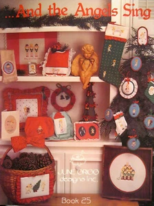 June Grigg 025 AND THE ANGELS SING Xmas cross stitch charts 8pg leaflet 1983 - Picture 1 of 1