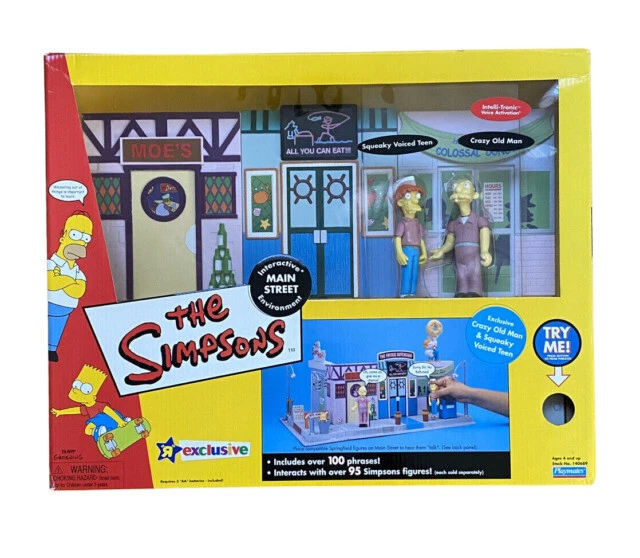 Playmates Toys The Simpsons Main Street Interactive Environment 2002 Playset