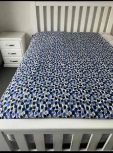 Doona Cover Single Blue With White Black & Grey Designs And FREE Postage - Picture 1 of 4