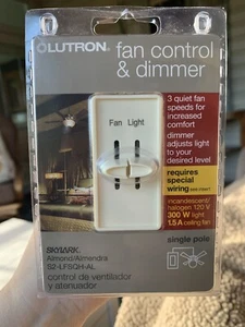 FAN LIGHT MANDORLE Dual Control Skylark 1.5 A Polo Singolo Combinazione 3 Velocità NUOVO - Foto 1 di 5