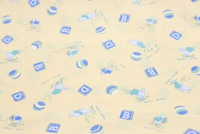 Moda Cotton Fabric Vntg Old Fashioned 30's Playtime Benny Bunny Duck BY THE YARD - Image 1 of 4