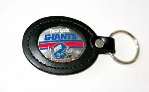 New York Giants NFL Football Helmet Team Key Chain NOS 1991 New Large Leather - Foto 1 di 3