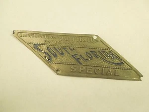 Vintage South Florida Special J.U. Free & Co Bicycle Head Badge Emblem - Picture 1 of 8