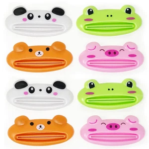 US 8 Pack Dispenser Squeeze Tube Squeezer Easy Toothpaste Animal Lip Roll  - Picture 1 of 22