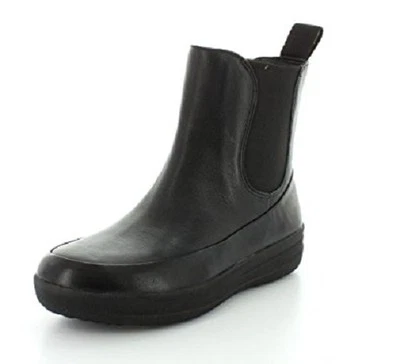  FitFlop Women's FF-Lux Chelsea Black Leather Boot Sz 9US,41EUR,07UK - Image 1 of 4