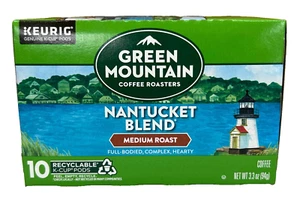 Green Mountain Nantucket Blend Medium Roast Coffee Keurig K Cups 10 ct 3.3 oz - Picture 1 of 1