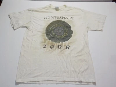 Vintage Whitesnake 1988 Tour T-Shirt  Distressed Made In USA XL (Runs Smaller) - Image 1 of 4