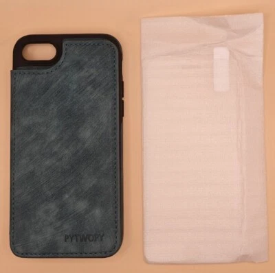 iPhone SE 2022/2020 iPhone7/8 бумажник чехол кредитной карты держатель сине-зеленый - Изображение 1 из 4