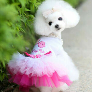 Small Pet Dog Cat Tutu Lace Dress Puppy Ballet Skirt Princess Apparel Clothes*