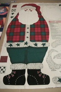 Daisy Kingdom cotton panel Santa door panel 1 yd x 46" appx 43" tall - Picture 1 of 3
