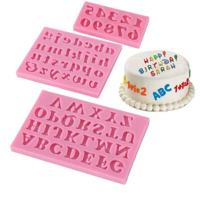 All Three Chocolate Cake Mould Alphabet Letter Number Silicone Fondant Mould - Image 1 of 4