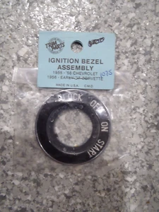 Conjunto de bisel de encendido 55-56 Chevrolet 55-E56 C1 Corvette--¡NUEVO! - Imagen 1 de 2