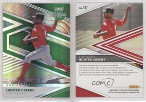 2020 Panini Elite Extra Edition Aspirations Green /499 Hunter Greene #107