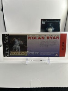 Nolan Ryan SILVER STAR TRIBUTE TICKET & HOLOGRAM CARD  - 7th No Hitter 1991