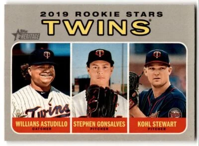 2019 Topps Heritage Kohl Stewart/Willians Astudillo/Stephen Gonsalves Rookie - Image 1 of 2