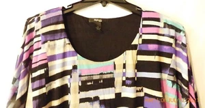 Camicetta pullover donna Style & Co. geometrica multicolore foderata 2X - Foto 1 di 4