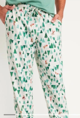 Старый темно-синий напечатано фланели пижамы брюки мужской Рождество Sz XXL высокий новый с Ярлыками - Изображение 1 из 4