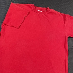 Vintage 80s 90s Rhino T Shirt Adult Large Red Blank Single Stitch Made in USA - Picture 1 of 9