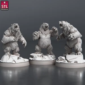 Furchteinflössende Bären Miniatur Set Dire Bear Figure für TTRPGs wie D&D 5e - Bild 1 von 15